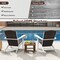 Rattan Adirondack Chair Padded Seat Ergonomic Backrest Cup Holder